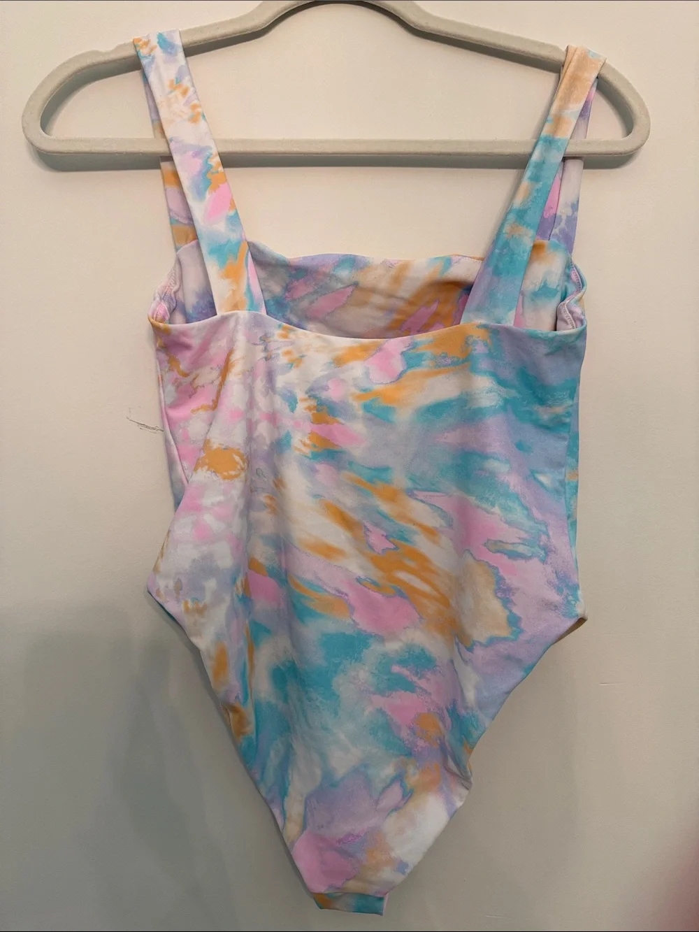 Buddy Love Pastel Tie-Dye One-Piece Swimsuit in Pink, Blue & Gold